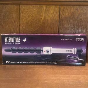 Hot shot tools black pearl 1 1/4” Bubble curling wand